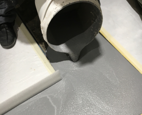 Assainissement de béton au sol
